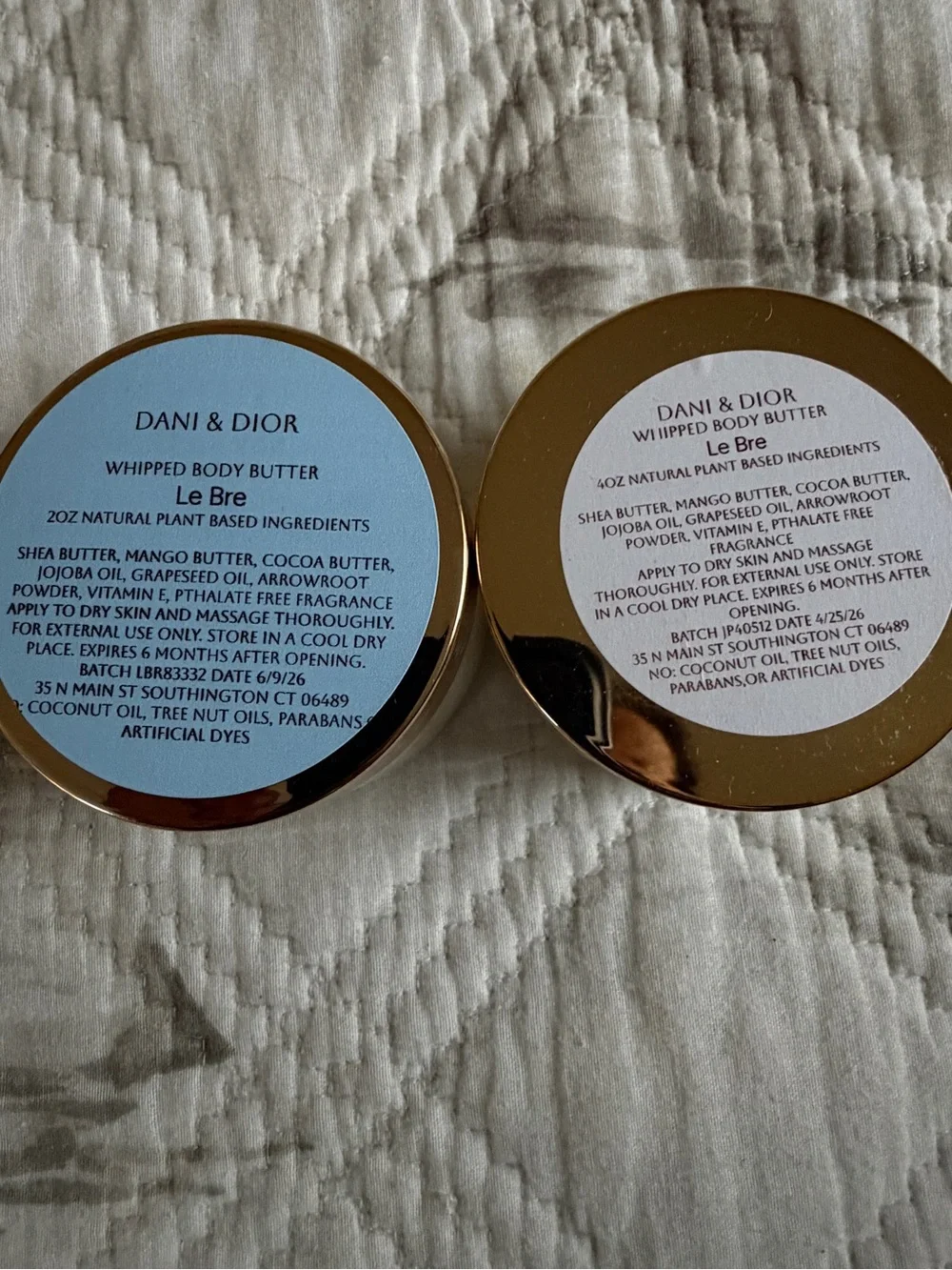 Le Bré 2 Whipped Body Butters - Golden Cream